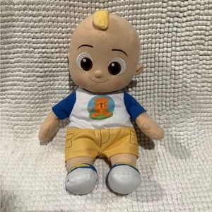 Cocomelon JJ Plush Baby Doll in Yellow and Blue Outfit - Soft Kids Toy